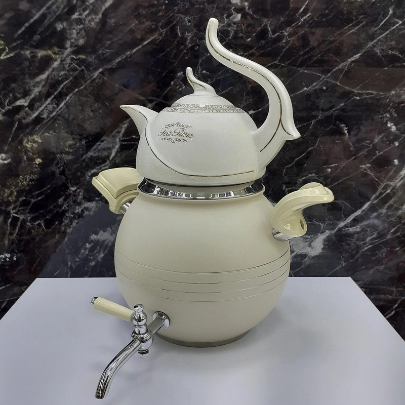 ست کتری و قوری کروپ ست مدل کیانا - کرم